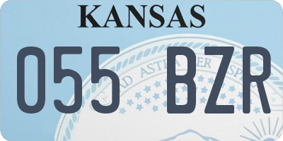 KS license plate 055BZR