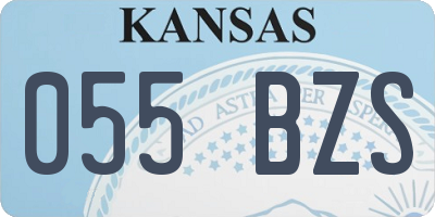 KS license plate 055BZS