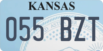 KS license plate 055BZT