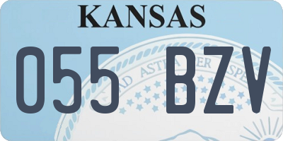 KS license plate 055BZV
