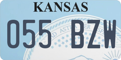 KS license plate 055BZW