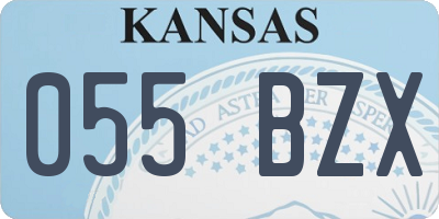KS license plate 055BZX
