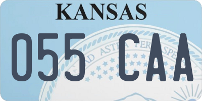 KS license plate 055CAA