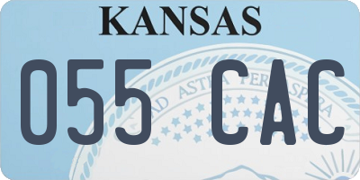 KS license plate 055CAC