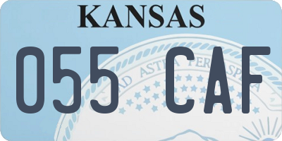KS license plate 055CAF
