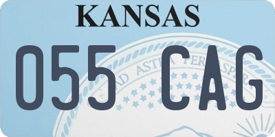 KS license plate 055CAG