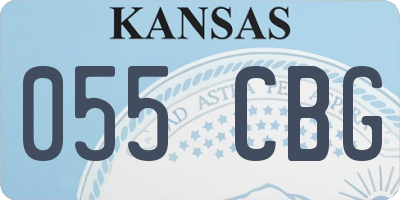 KS license plate 055CBG