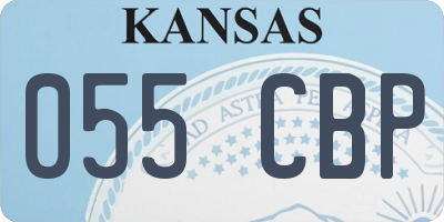 KS license plate 055CBP