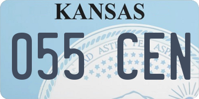 KS license plate 055CEN