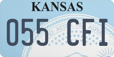 KS license plate 055CFI