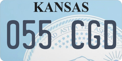 KS license plate 055CGD