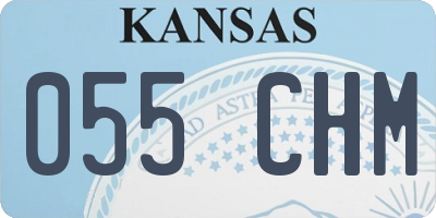 KS license plate 055CHM
