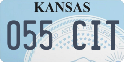 KS license plate 055CIT
