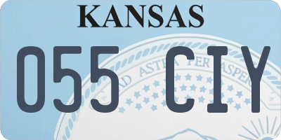 KS license plate 055CIY