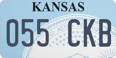 KS license plate 055CKB