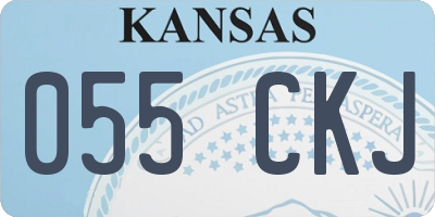KS license plate 055CKJ