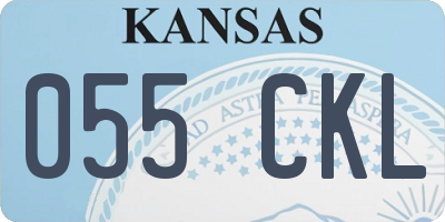 KS license plate 055CKL