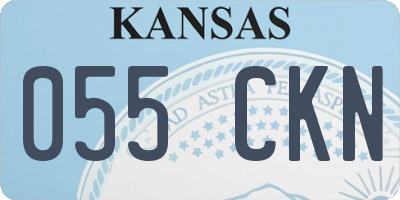 KS license plate 055CKN