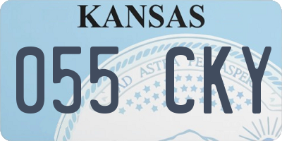 KS license plate 055CKY