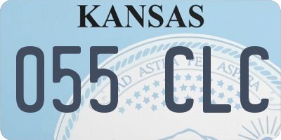 KS license plate 055CLC
