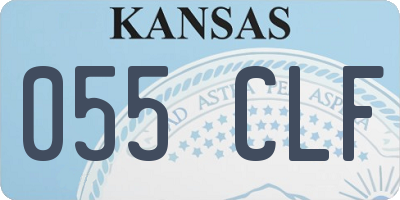 KS license plate 055CLF