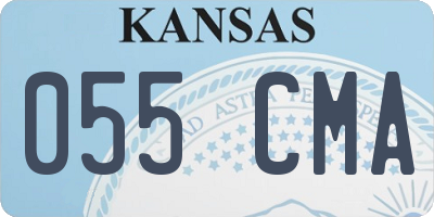 KS license plate 055CMA