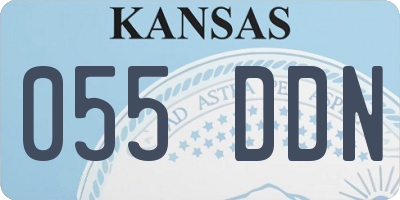 KS license plate 055DDN