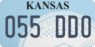 KS license plate 055DDO