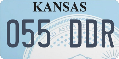KS license plate 055DDR