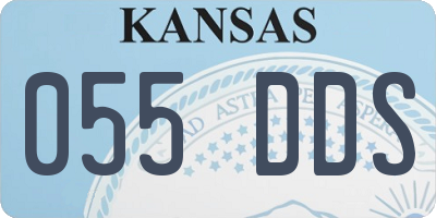 KS license plate 055DDS
