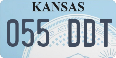 KS license plate 055DDT