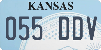 KS license plate 055DDV