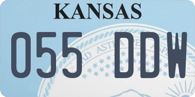 KS license plate 055DDW