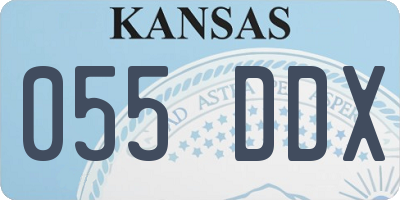 KS license plate 055DDX