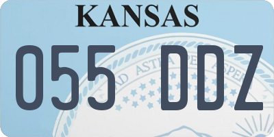 KS license plate 055DDZ