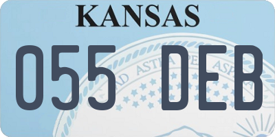 KS license plate 055DEB