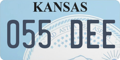 KS license plate 055DEE