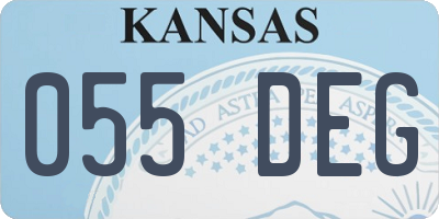 KS license plate 055DEG