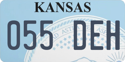 KS license plate 055DEH