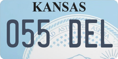 KS license plate 055DEL