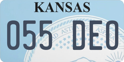 KS license plate 055DEO