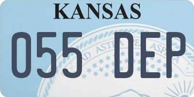 KS license plate 055DEP