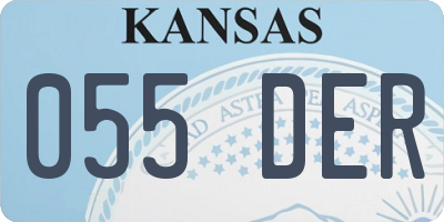 KS license plate 055DER