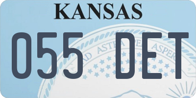 KS license plate 055DET