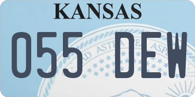 KS license plate 055DEW