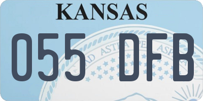 KS license plate 055DFB