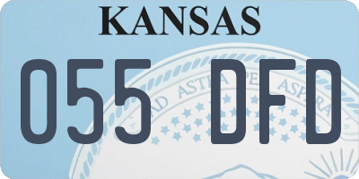 KS license plate 055DFD
