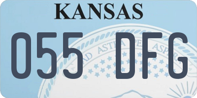 KS license plate 055DFG