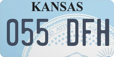 KS license plate 055DFH