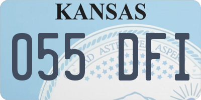 KS license plate 055DFI